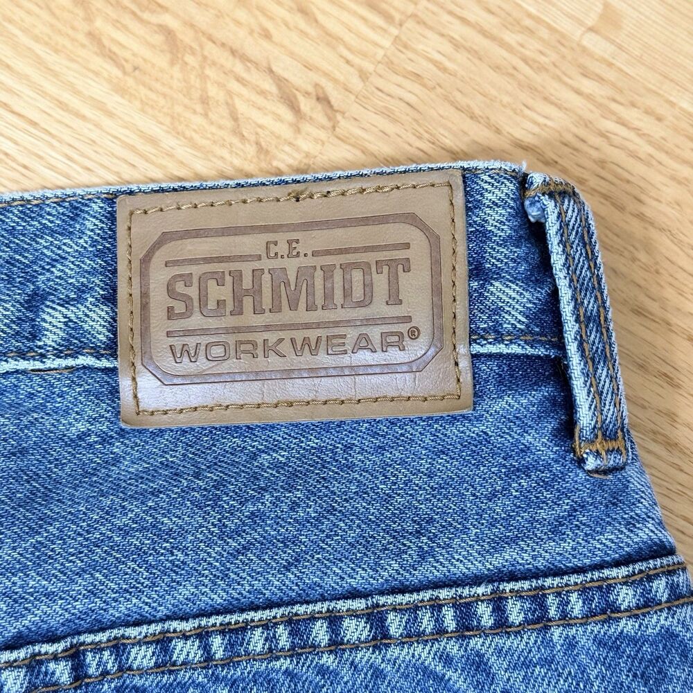 Schmidt Workwear Straight Leg Jeans 36x34 Medium Wash 100% Cotton Utility Denim - Picture 13 of 15